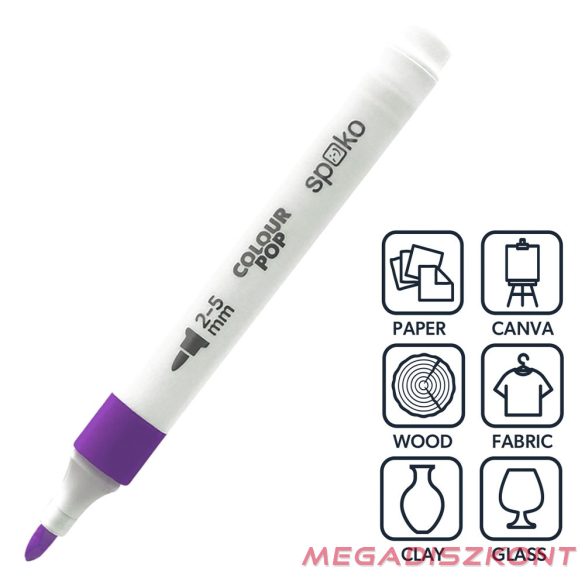 Filctoll SPOKO Colour Pop háromszögletű vízbázisú 12 darabos