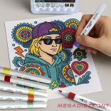 Filctoll SPOKO Colour Pop háromszögletű vízbázisú 12 darabos