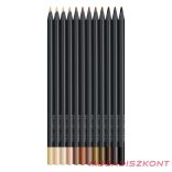 Színes ceruza FABER-CASTELL Black Edition háromszögletű fekete testű testszín 12 darabos