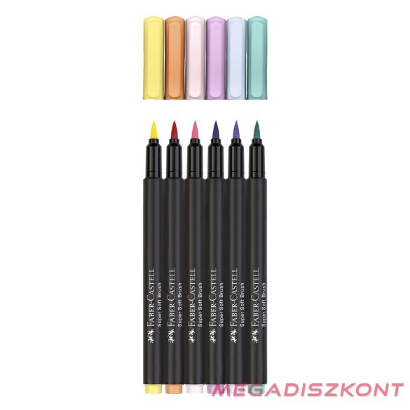 Filctoll FABER-CASTELL Black Edition pasztell 6 darabos