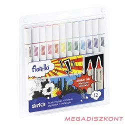 Filctoll FIORELLO GR-F726-12 színes kétvégű 12 darabos