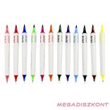 Filctoll FIORELLO GR-F726-12 színes kétvégű 12 darabos