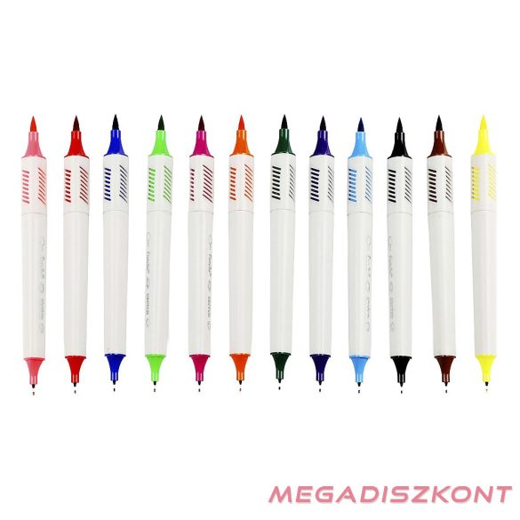 Filctoll FIORELLO GR-F726-12 színes kétvégű 12 darabos