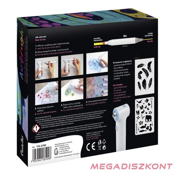 Filctoll készlet FIORELLO festékszóró, sablon, filctoll