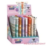 Golyóstoll COLORINO radírozható Állatok kupakos 0,5 mm kék írásszín