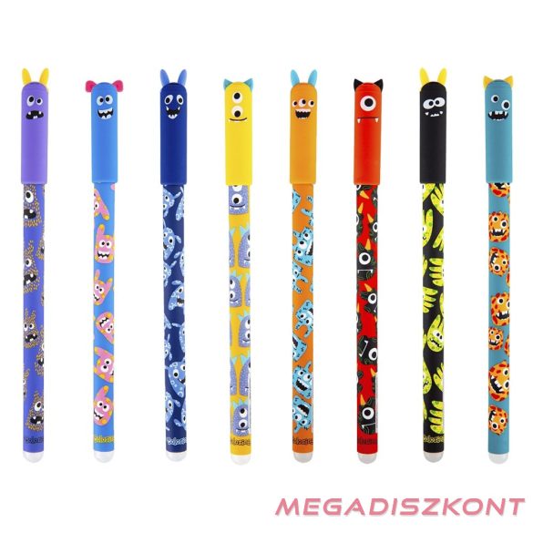 Golyóstoll COLORINO radírozható Szörnyek kupakos 0,5 mm kék írásszín