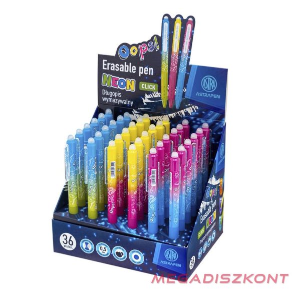 Golyóstoll ASTRA PEN Neon radírozható 0,5 mm