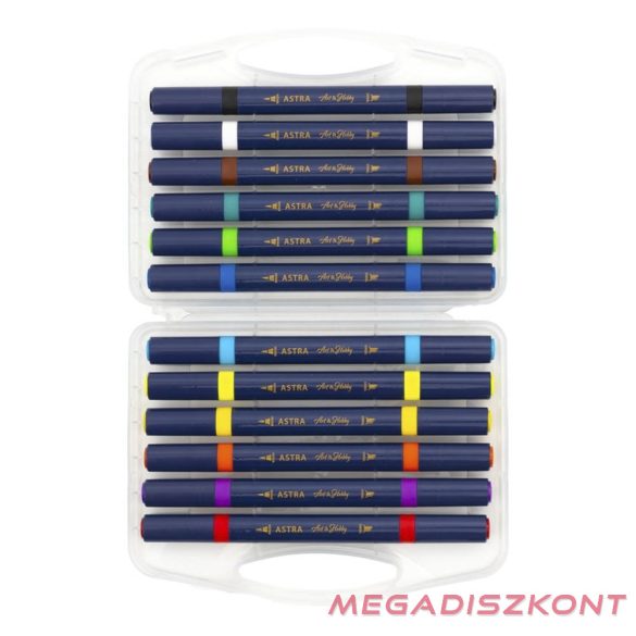 Filctoll ASTRA PEN kétvégű 12 darabos
