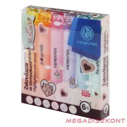   Szövegkiemelő ASTRA PEN Animals formabélyegzővel 6 színű