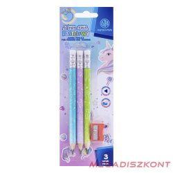   Grafitceruza ASTRA radíros unikornis ajándék hegyezővel HB 3+1 db/bliszter