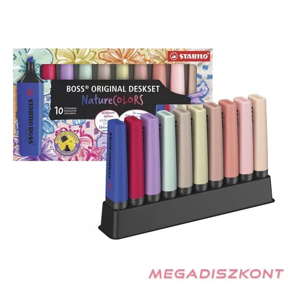 Szövegkiemelő készlet STABILO Boss NatureColors Wildflowers 10 darabos