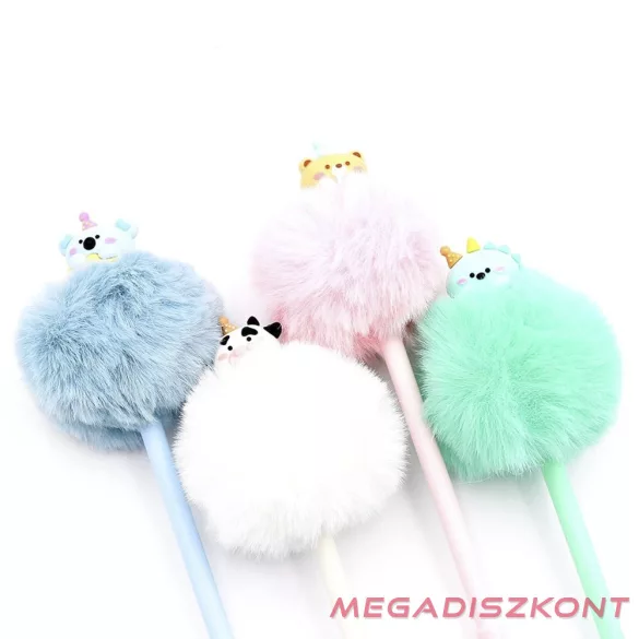 Zseléstoll JUNIOR 0,7mm pom-pom formával Pasztell színek