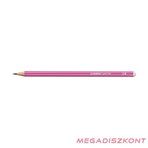 Grafitceruza STABILO Pencil 160 2B hatszögletű rózsaszín