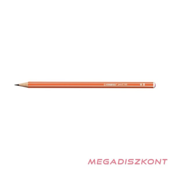 Grafitceruza STABILO Pencil 160 HB hatszögletű narancssárga