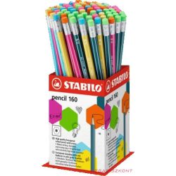   Grafitceruza display STABILO Pencil 160 HB hatszögletű radíros 72 db-os