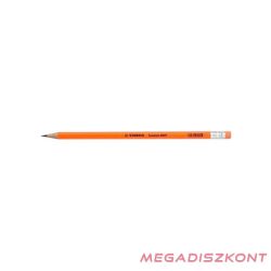   Grafitceruza STABILO Swano 4907 HB hatszögletű radíros neon narancssárga