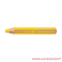 Színes ceruza STABILO Woody 3in1 hengeres vastag sárga