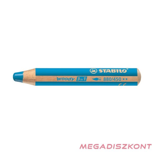 Színes ceruza STABILO Woody 3in1 hengeres vastag világoskék
