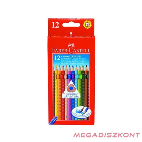 Színes ceruza FABER-CASTELL Grip háromszögletű 12 db/készlet
