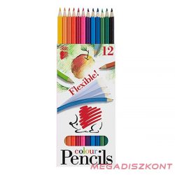   Színes ceruza ICO Süni hatszögletű hajlékony 12 db/készlet