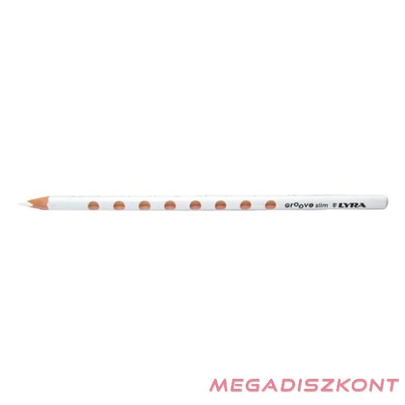 Színes ceruza LYRA Groove Slim háromszögletű vékony fehér