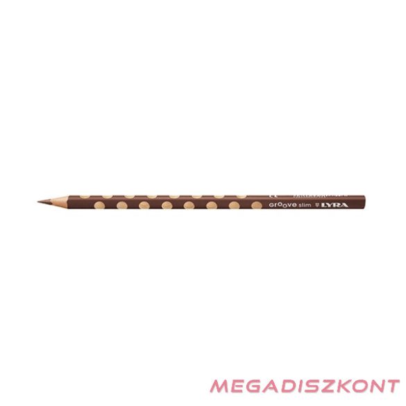 Színes ceruza LYRA Groove Slim háromszögletű vékony sötétbarna