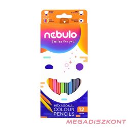 Színes ceruza NEBULO hatszögletű 12 db/készlet