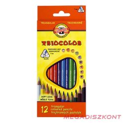   Színes ceruza KOH-I-NOOR 3132 Tricolor háromszögletű 12 db/készlet