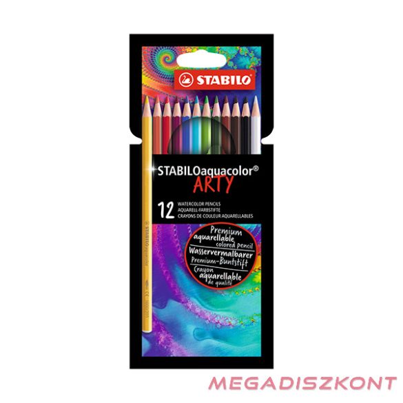 Színes ceruza STABILO Aquacolor hatszögletű 12 db/készlet