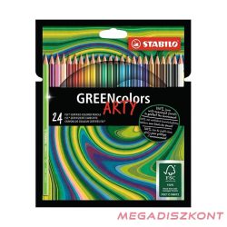   Színes ceruza STABILO Greencolors hatszögletű 24 db/készlet környezetbarát