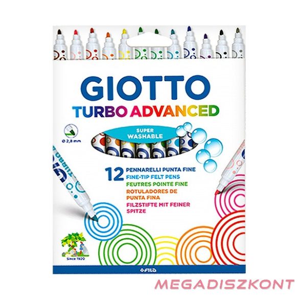 Filctoll GIOTTO Turbo Color szuper könnyen kimosható 2,8mm 12db-os készlet