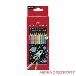   Színes ceruza FABER-CASTELL Hexagonal hatszögletű 10 db/készlet metál színek