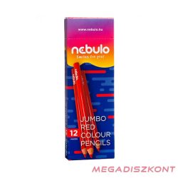 Színes ceruza NEBULO Jumbo háromszögletű piros