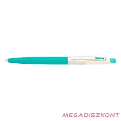   Golyóstoll ICO 70 nyomógombos pasztell zöld tolltest 0,8mm kék írásszín