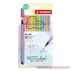 Filctoll STABILO Pen 68 Pastellove 1mm 12db-os készlet