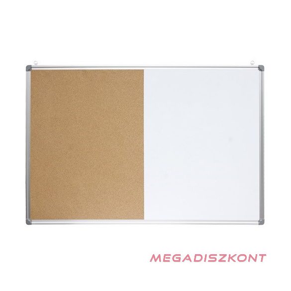 Kombitábla OPTIMA 45x60 parafa/mágneses törölhető alumínium keret