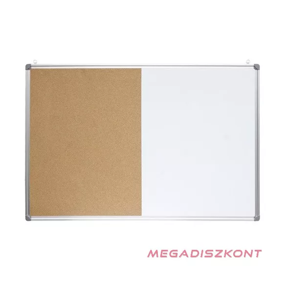 Kombitábla OPTIMA 45x60 parafa/mágneses törölhető alumínium keret