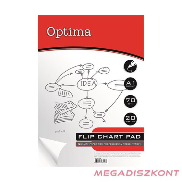 Flipchart papír OPTIMA sima 58x84cm 20 ív/tömb