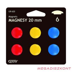 Táblamágnes GRAND 20mm 6 darabos vegyes színű