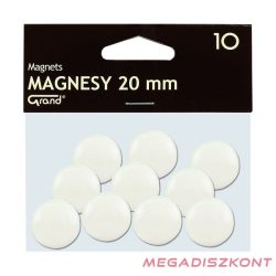 Táblamágnes GRAND 20mm fehér 10 darabos