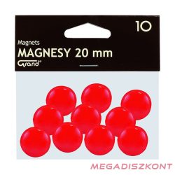 Táblamágnes GRAND 20mm piros 10 darabos