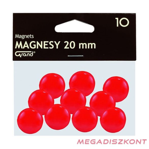 Táblamágnes GRAND 20mm piros 10 darabos