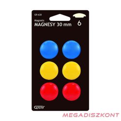 Táblamágnes GRAND 30mm 6 darabos vegyes színű