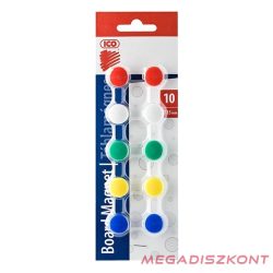 Táblamágnes ICO színes 15mm 10 darabos