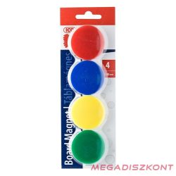 Táblamágnes ICO színes 40mm 4 darabos