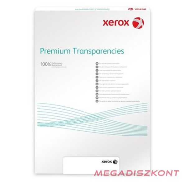 Írásvetítő fólia XEROX A/4 fekete-fehér fénymásolóba, lézernyomtatóba, univerzális 100 lapos
