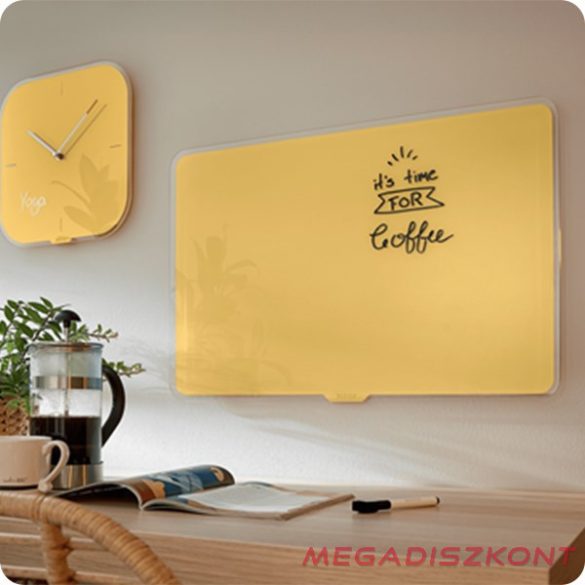 Üvegtábla LEITZ Cosy mágneses  60x40 cm melegsárga