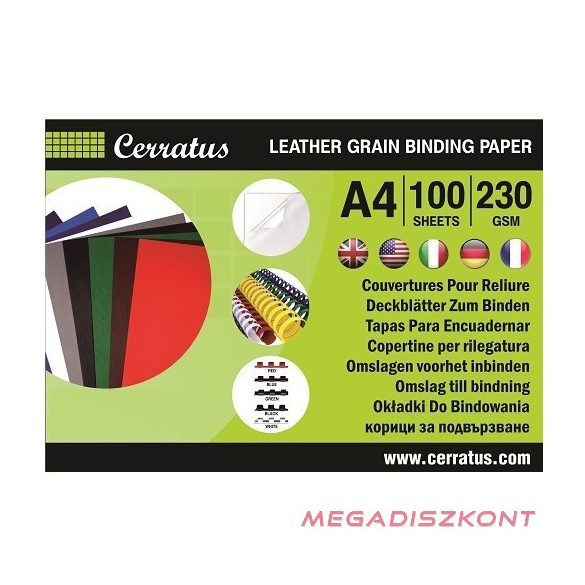 Hátlap CERRATUS A/4 230 g bőrhatású piros