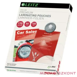 Lamináló fólia LEITZ A/4 175 mikron fényes 100 lapos