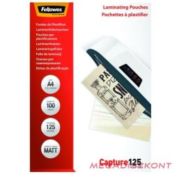 Lamináló fólia FELLOWES A/4 125 mikron matt 100/csom